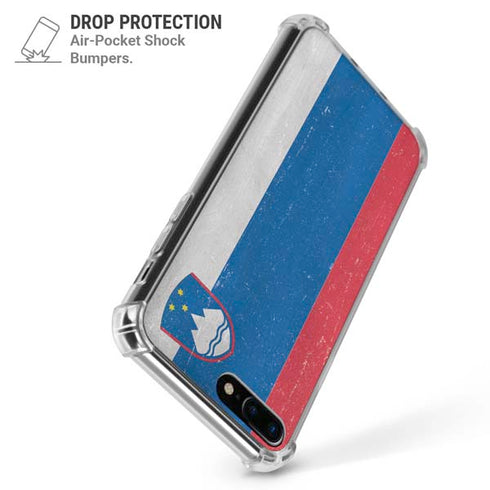 Slovenia Flag Distressed iPhone 7/8 Plus Clear Case